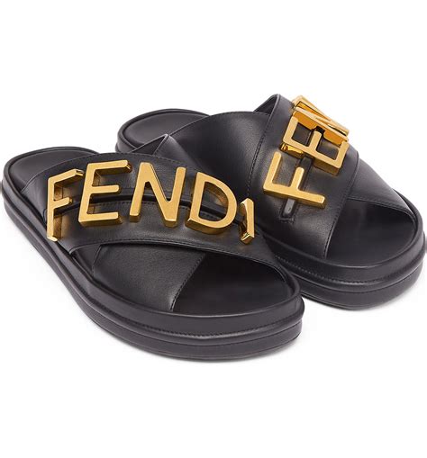 yellow fendi slides|Fendi slides nordstrom.